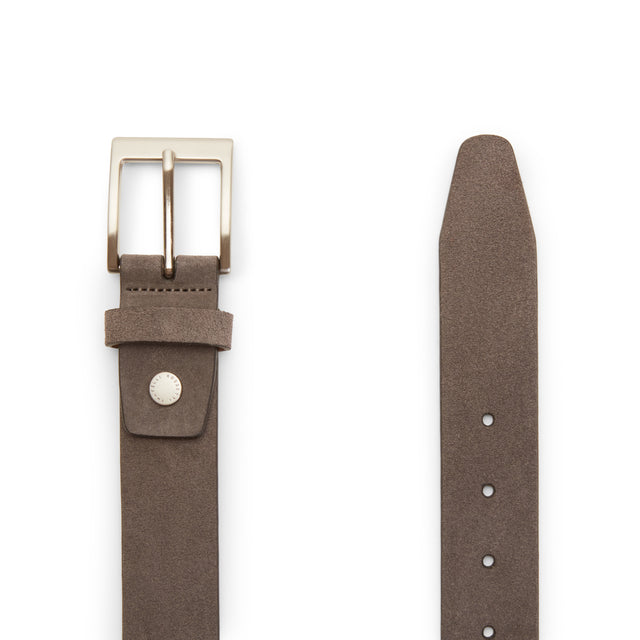 Cinturón de ante antracita para hombre
