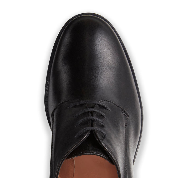 Black leather Derby shoe
