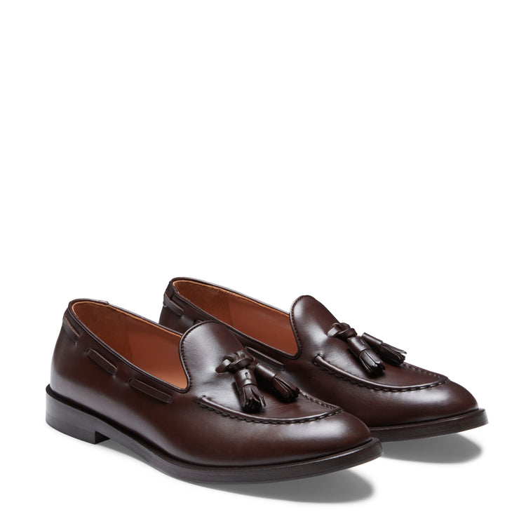 Damenloafer Brera aus mahagonifarbenem Leder