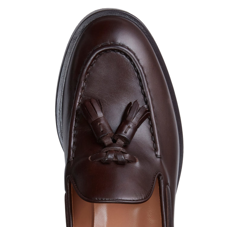 Damenloafer Brera aus mahagonifarbenem Leder