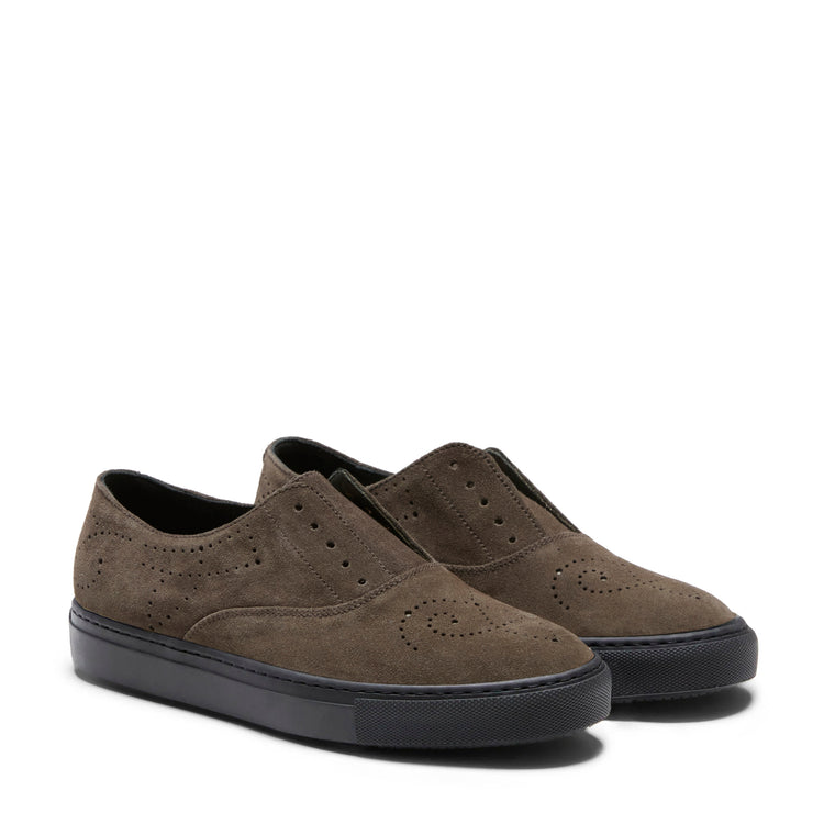 Sneaker Hobo Sport in suede da donna color acciaio
