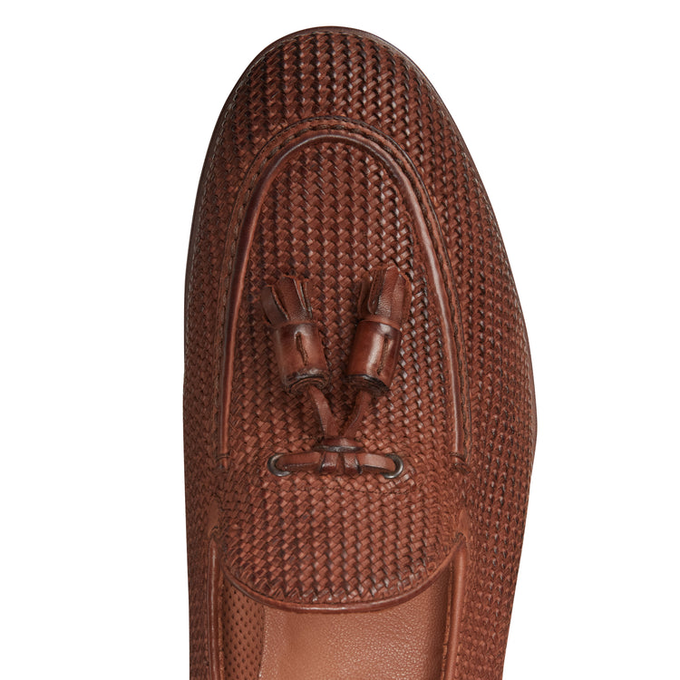 Mocassino Brera in pelle intrecciata da uomo