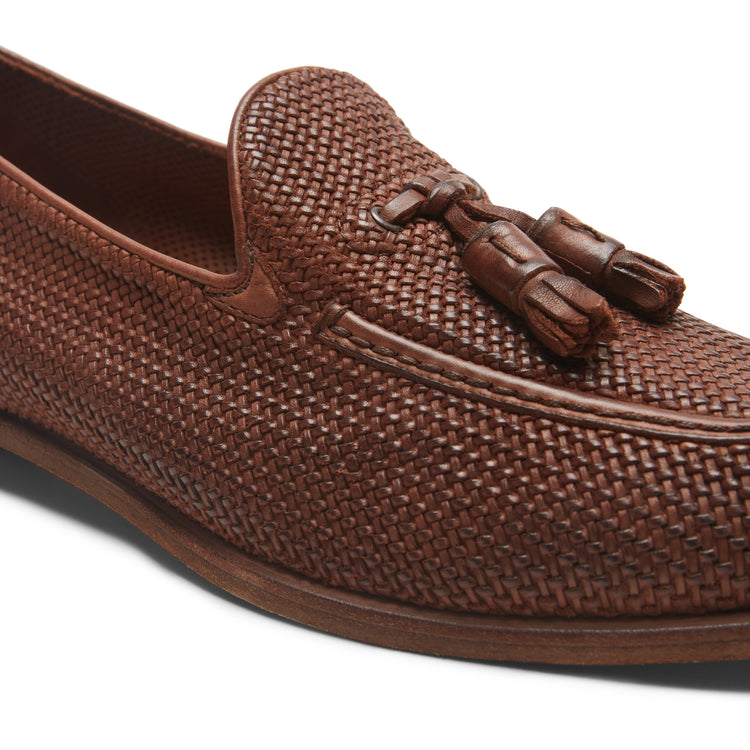 Mocassino Brera in pelle intrecciata da uomo