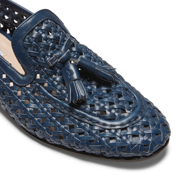 Mocassino Brera in pelle intrecciata da donna