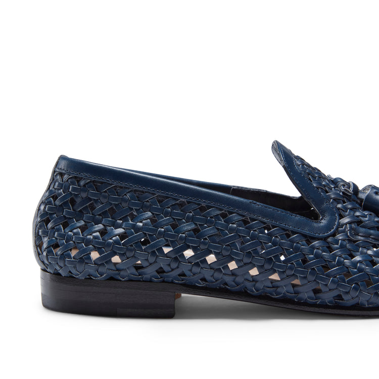 Mocassino Brera in pelle intrecciata da donna