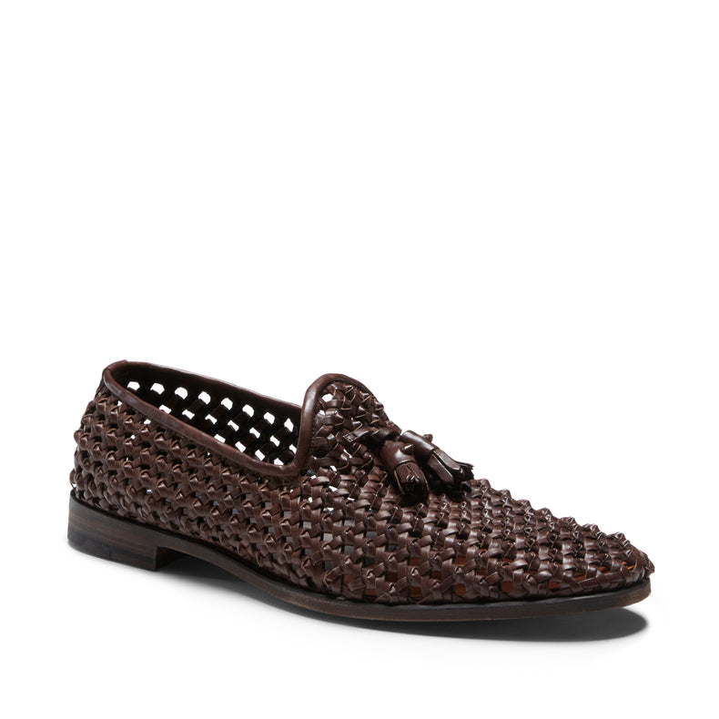 Chaussures sans lacets en cuir tressé