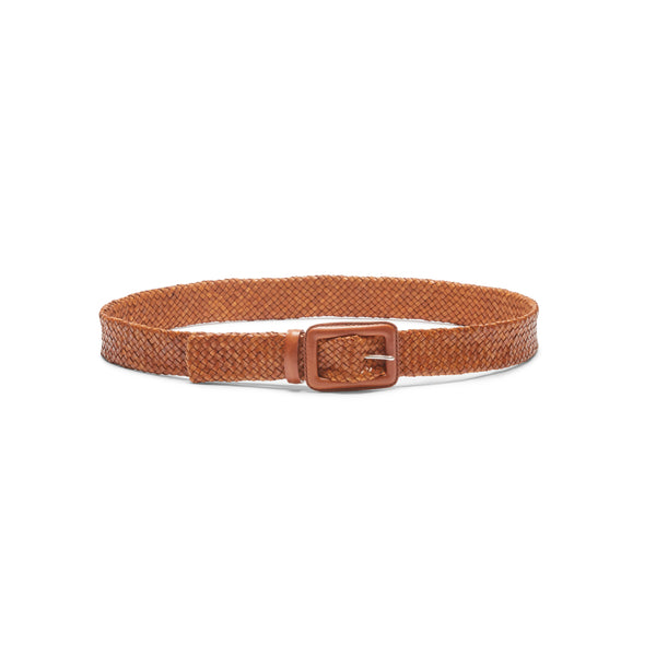 Cintura donna in pelle intrecciata
