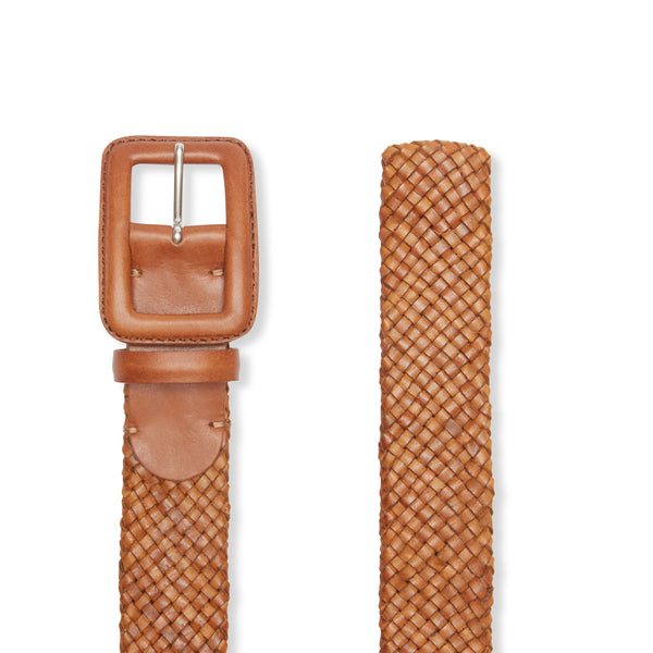 Cintura donna in pelle intrecciata