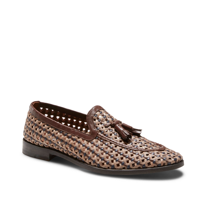 Mocassino Brera in pelle intrecciata