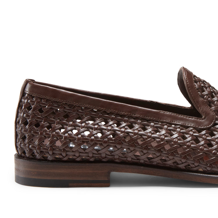 Mocassino Brera in pelle intrecciata
