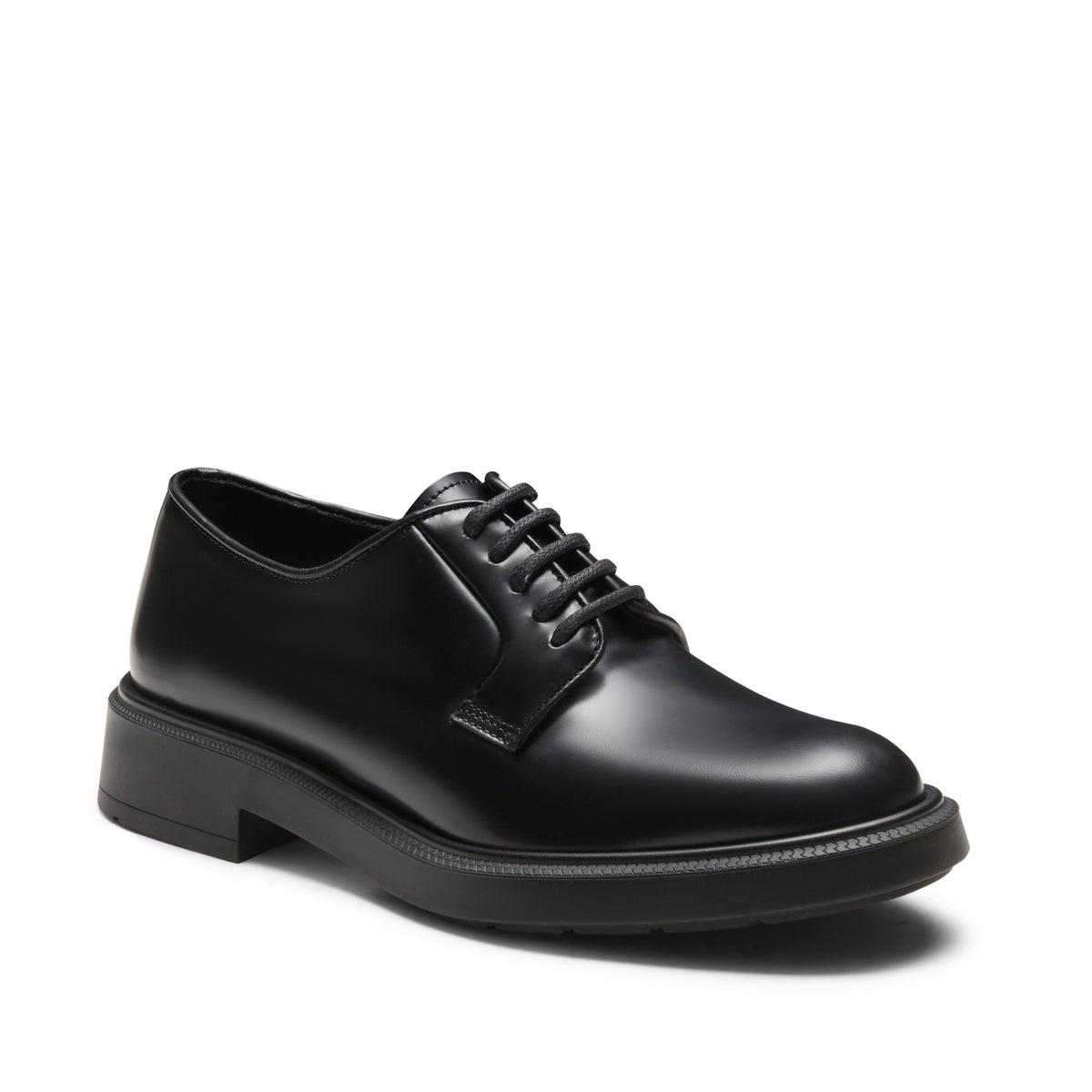 Women's black leather Derby lace-up|Fratelli Rossetti