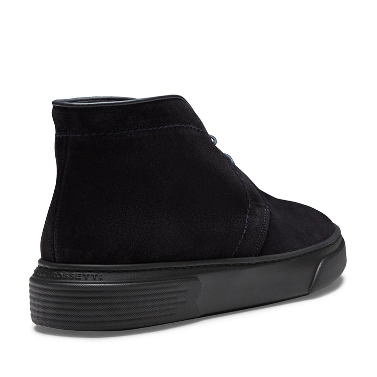 Desert boot in suede da uomo blu marine