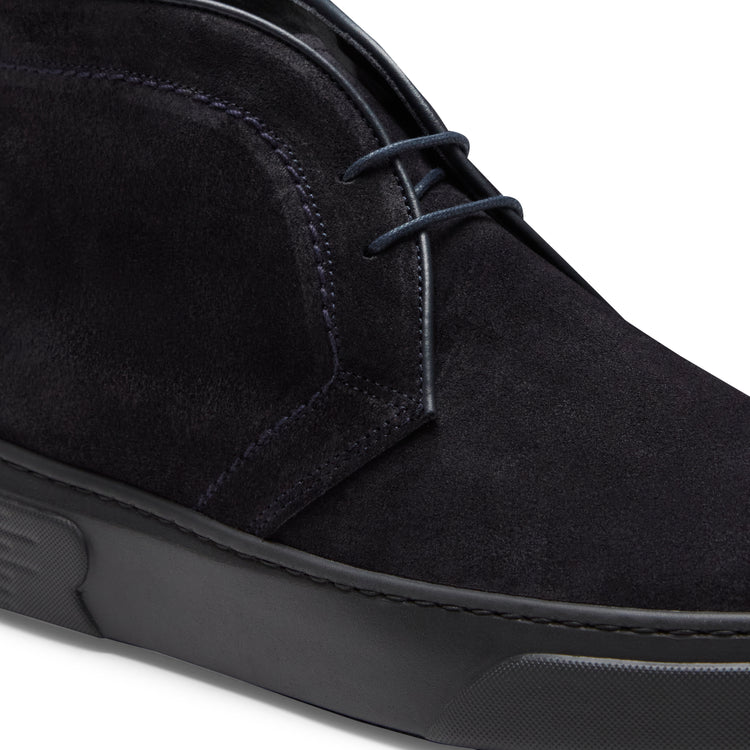 Desert boot in suede da uomo blu marine