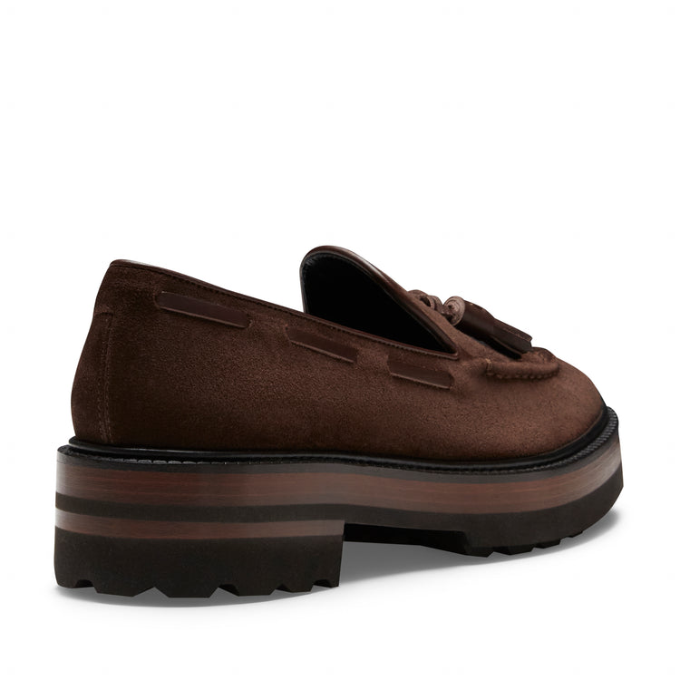 Mocassino Brera in suede da donna color cacao