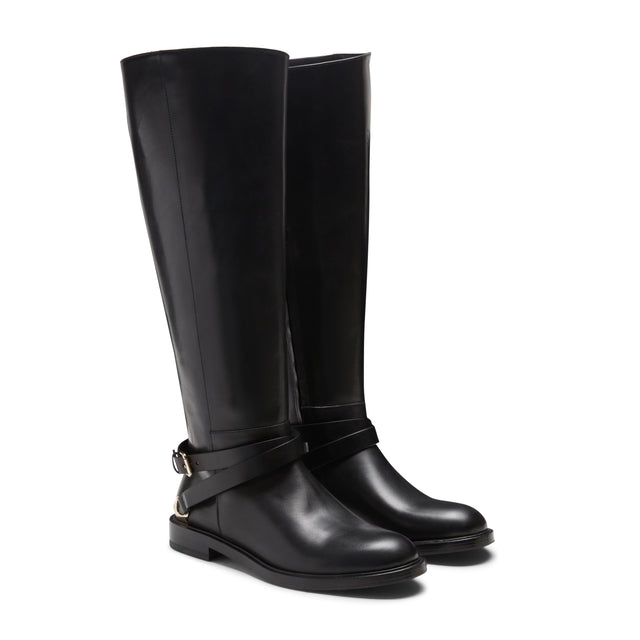 Bota Magenta de piel para mujer