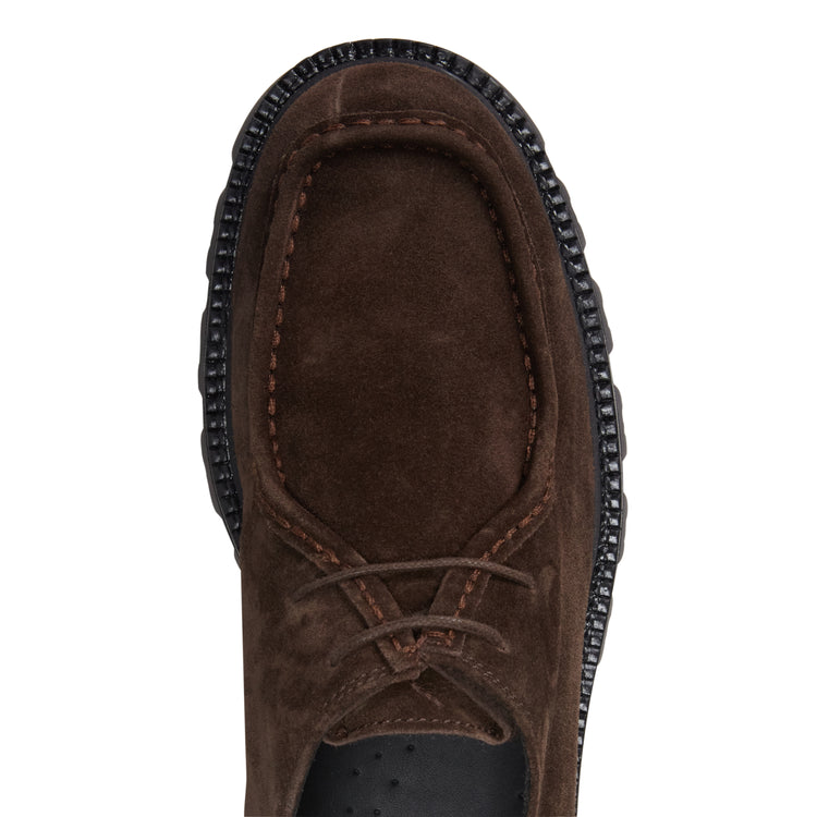 Derby in suede da donna