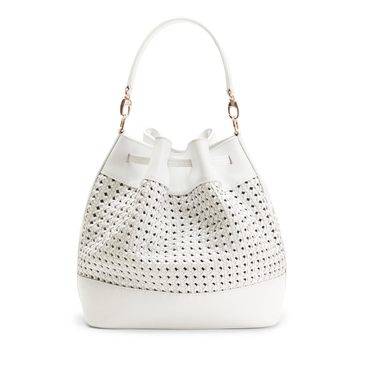 Bucket Bag in pelle intrecciata