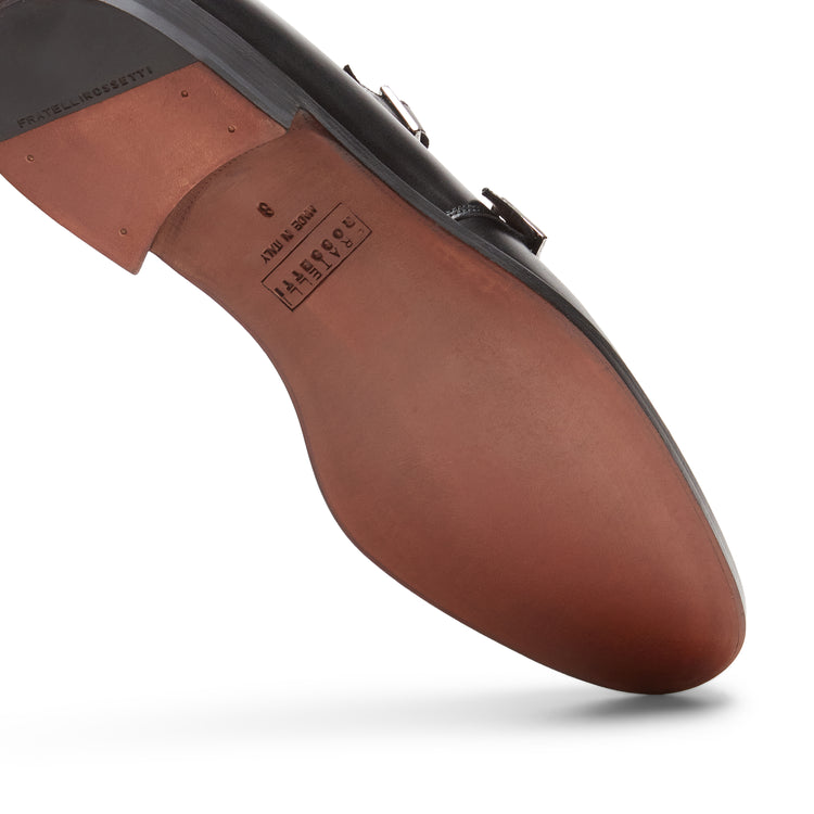 Derby mit Doppelschnalle aus Leder