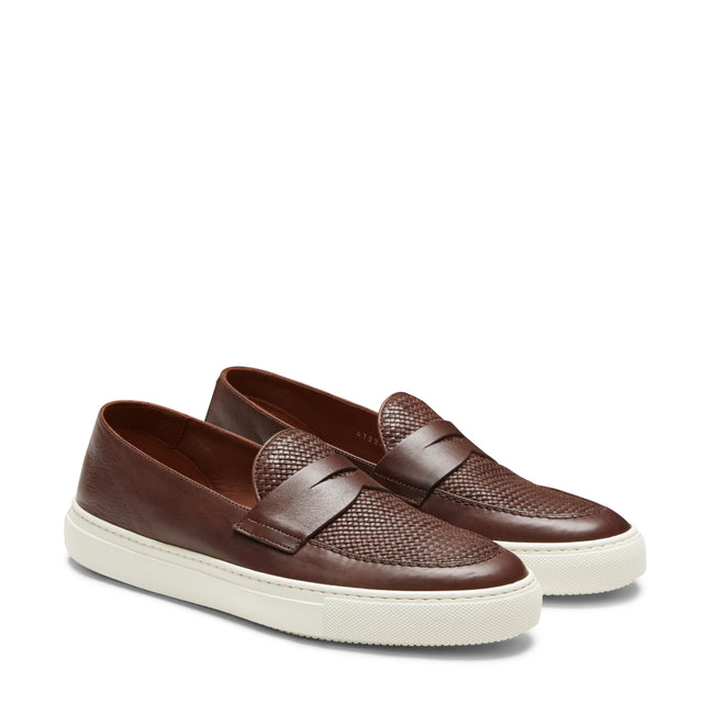 Herrenloafer aus geflochtenem Leder