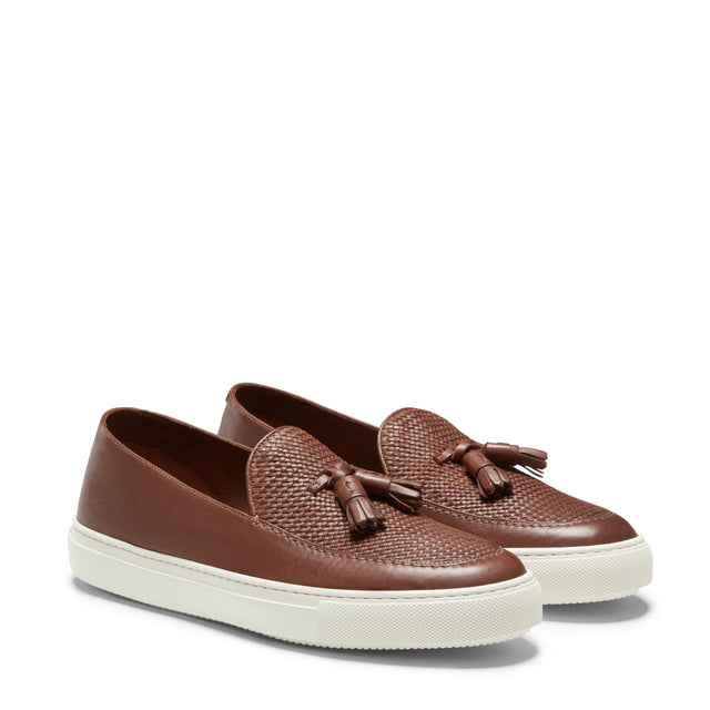 Herrensneaker Brera Sport aus geflochtenem Leder