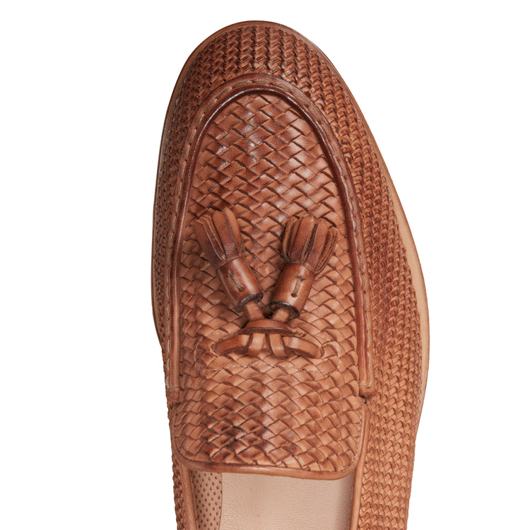 Mocassino Brera in pelle intrecciata da uomo