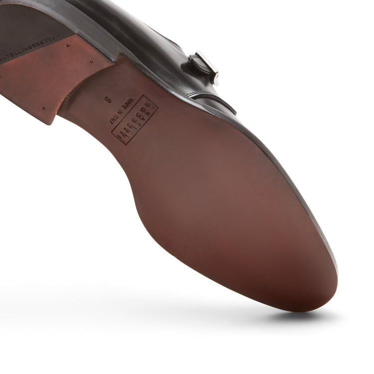 Derby mono fibbia da uomo in pelle