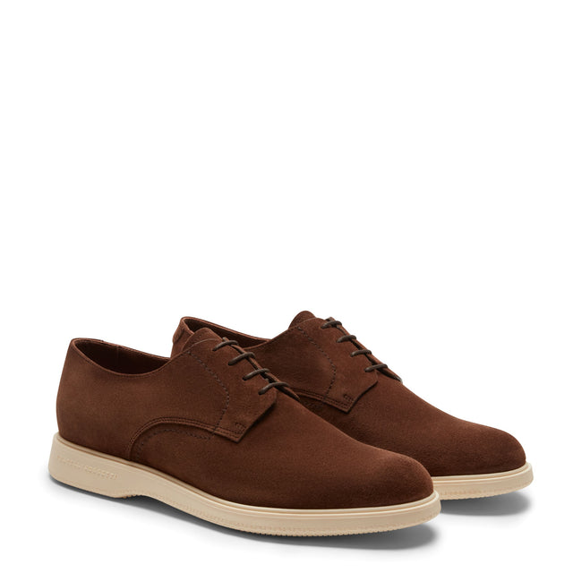 Derby-Schnürschuh aus Veloursleder