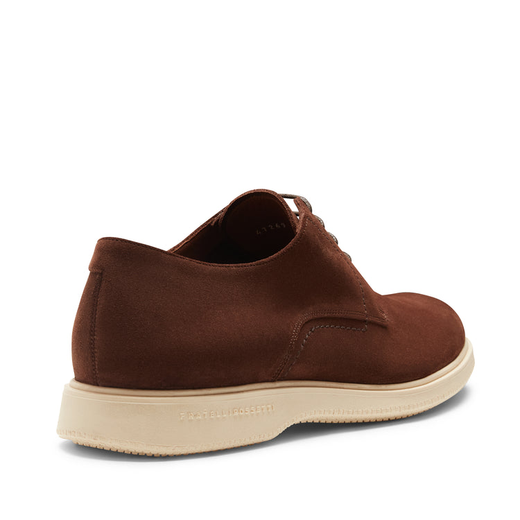 Suede lace-up Derby shoe