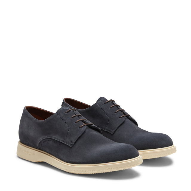 Derby-Schnürschuh aus Veloursleder