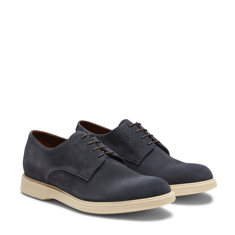 Suede lace-up Derby shoe