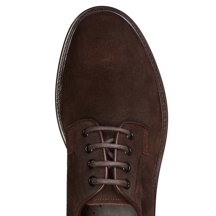 Stringata derby in suede