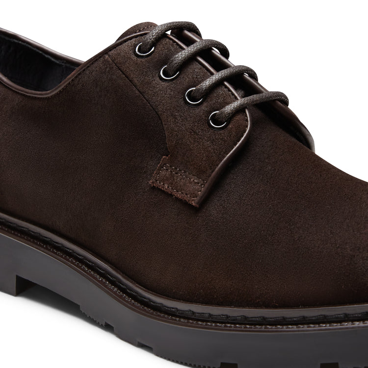 Stringata derby in suede