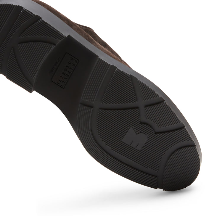 Stringata derby in suede