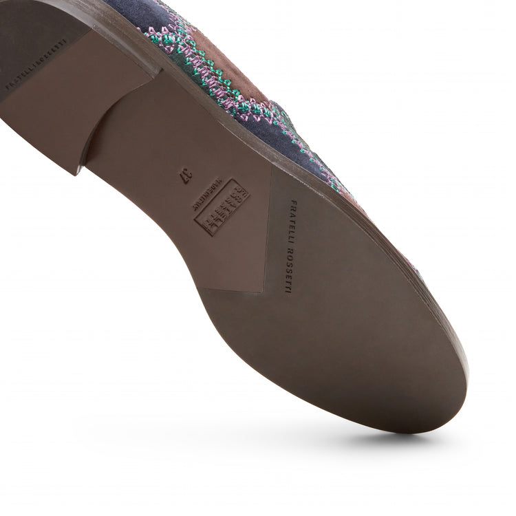Mocassino Brera Special Embroidery in suede da donna