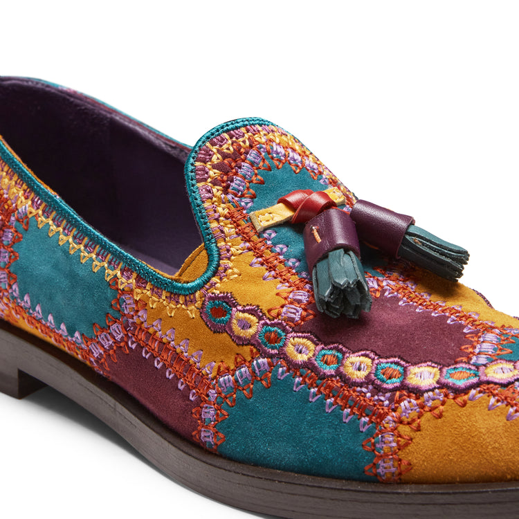 Mocassino Brera Special Embroidery in suede da donna