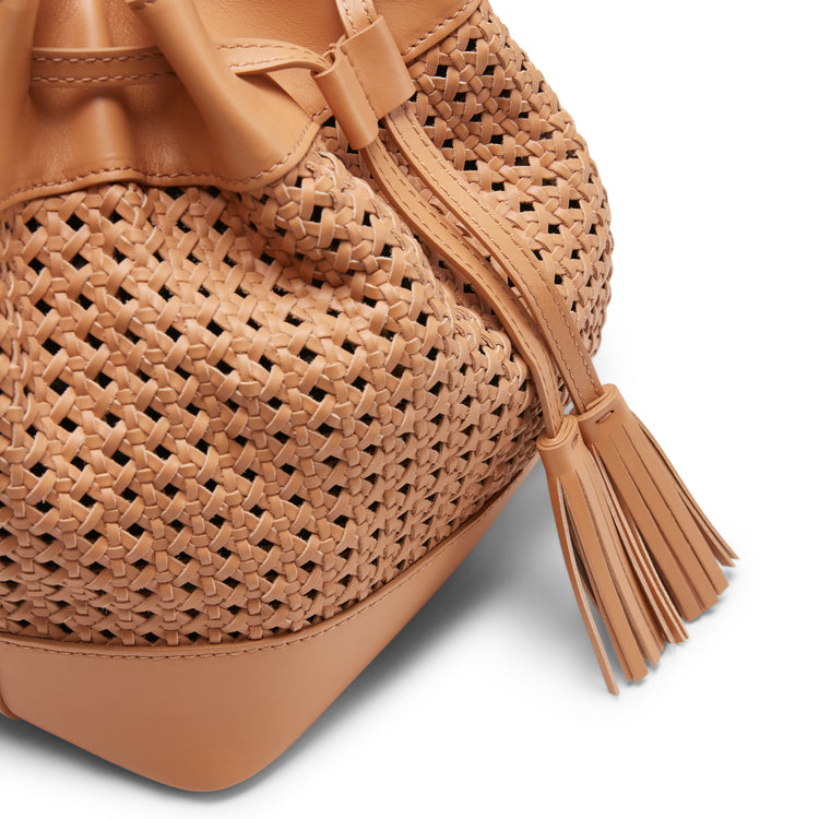 Bucket Bag in pelle intrecciata