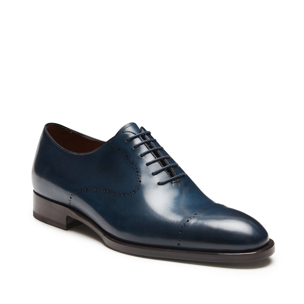mens navy blue leather dress shoes Men's Blue Tuxedo Shoes-Bruno Marc