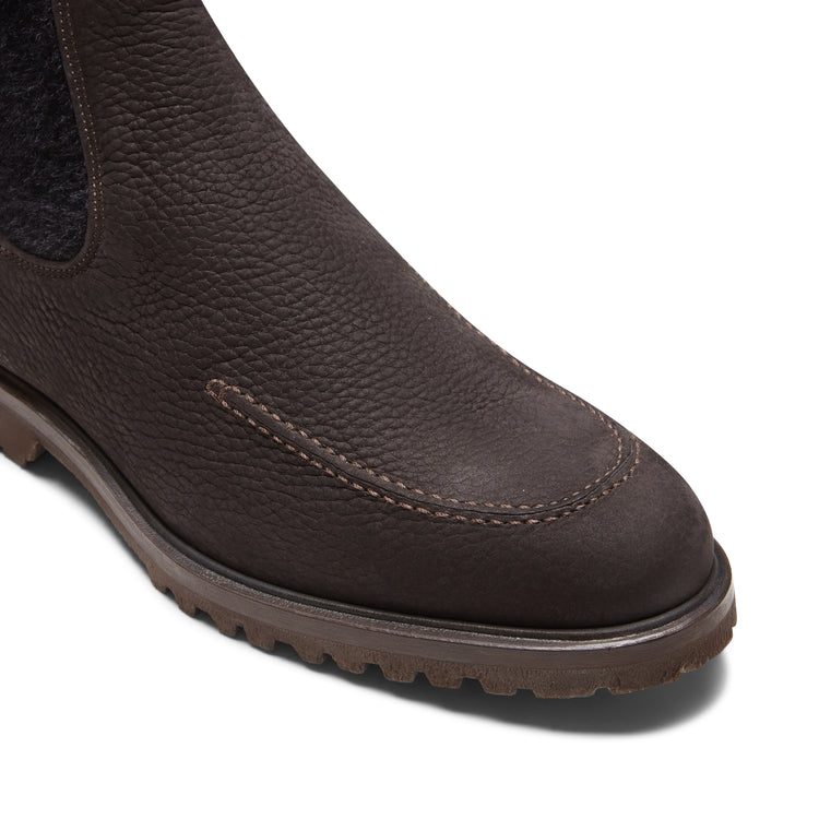 Beatles-Stiefelette aus Nubuk und Stoff