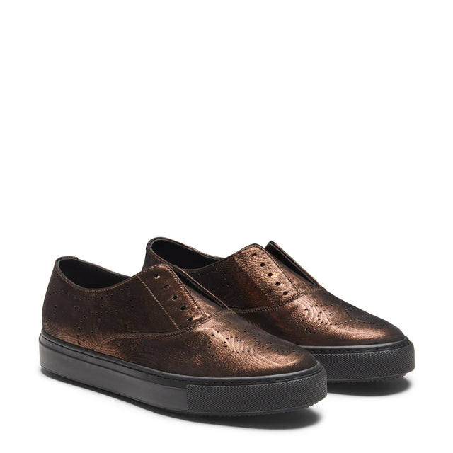 Hobo Sport Sneaker für Damen aus Metallic-Wildleder