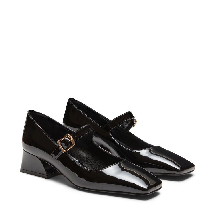 Chaussures ouvertes en cuir verni