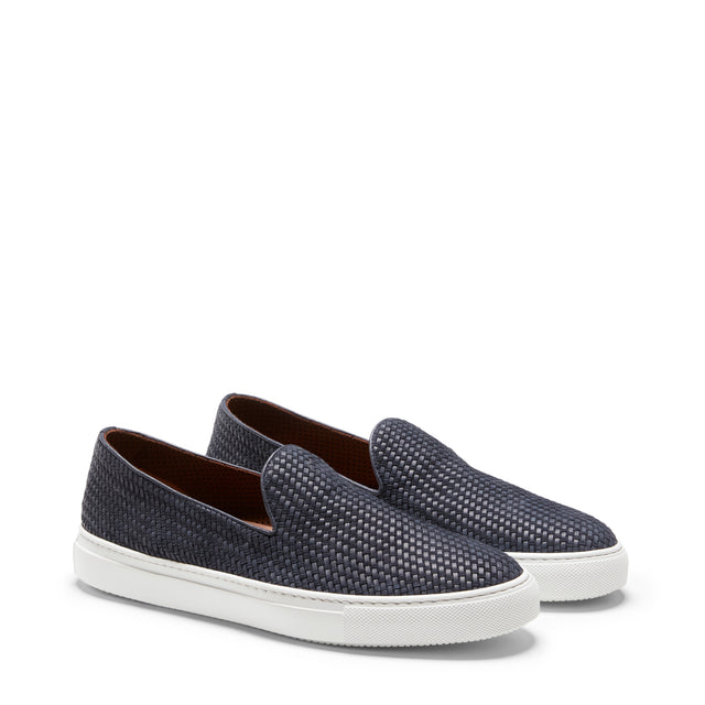 Pantufla de ante trenzado para hombre