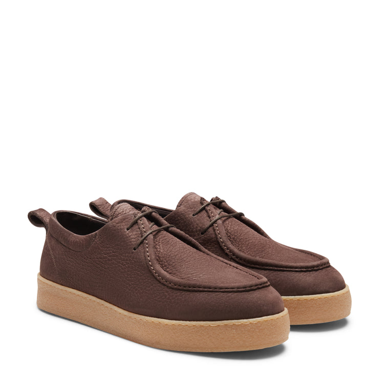 Nubuck lace-up shoe