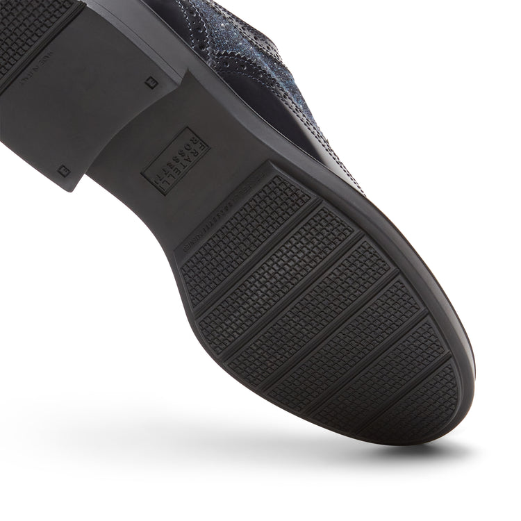 Leather and fabric Derby shoe