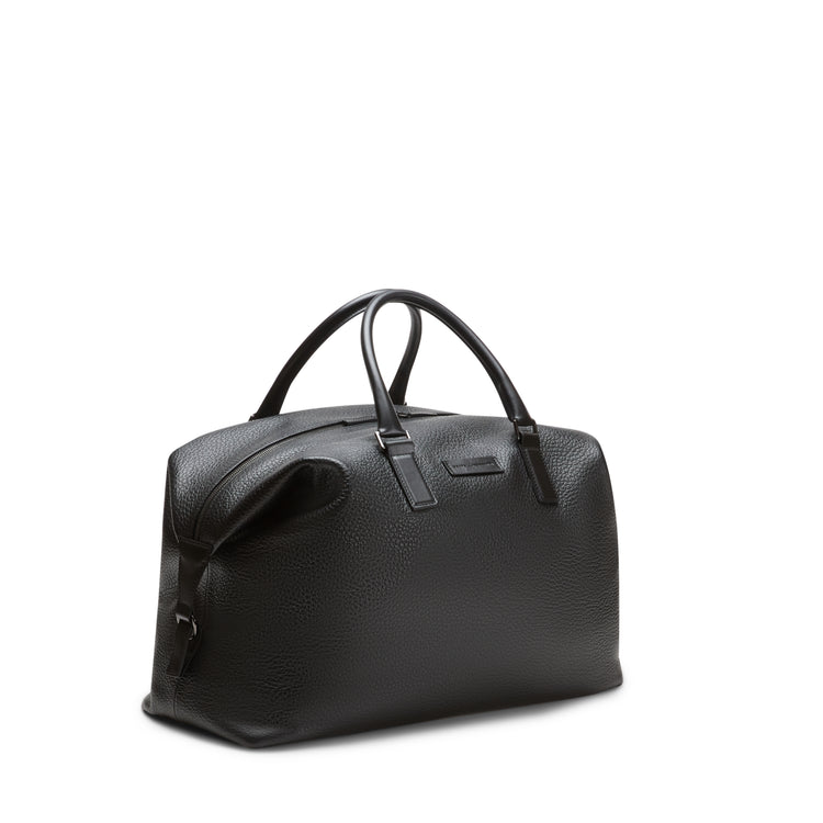 Men’s leather travel duffel bag
