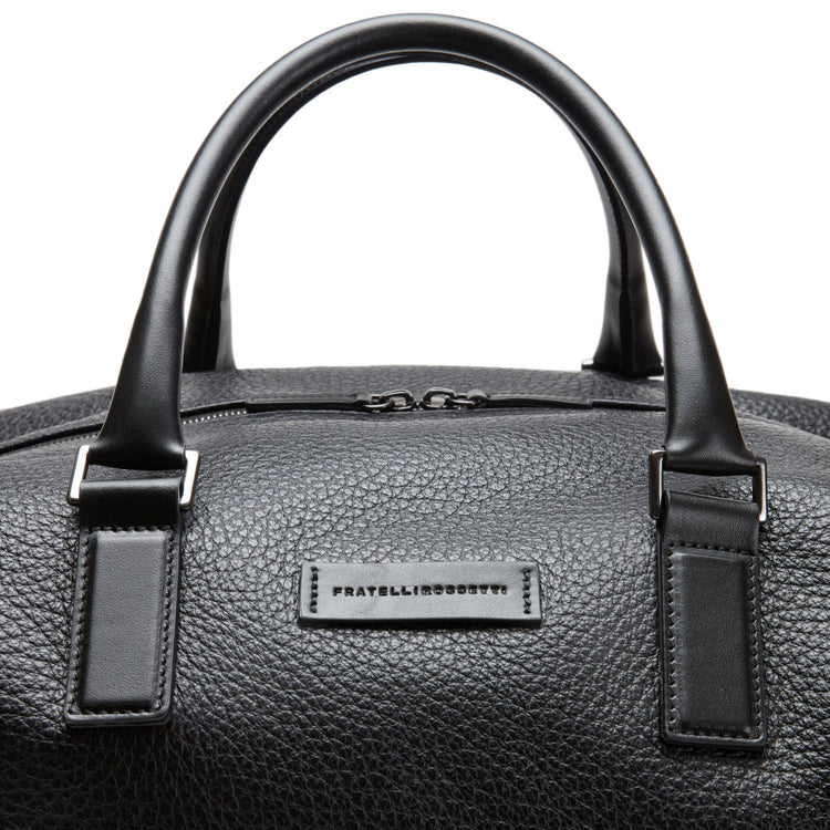 Men’s leather travel duffel bag