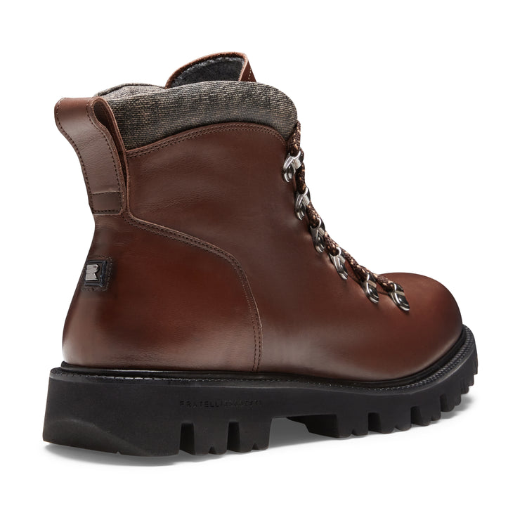 Leather lace-up boot