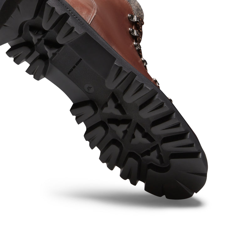 Leather lace-up boot