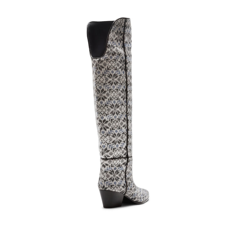 Patterned fabric boot