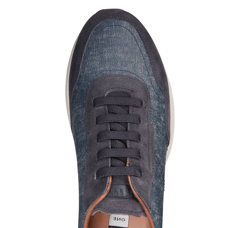 Fabric and suede sneaker