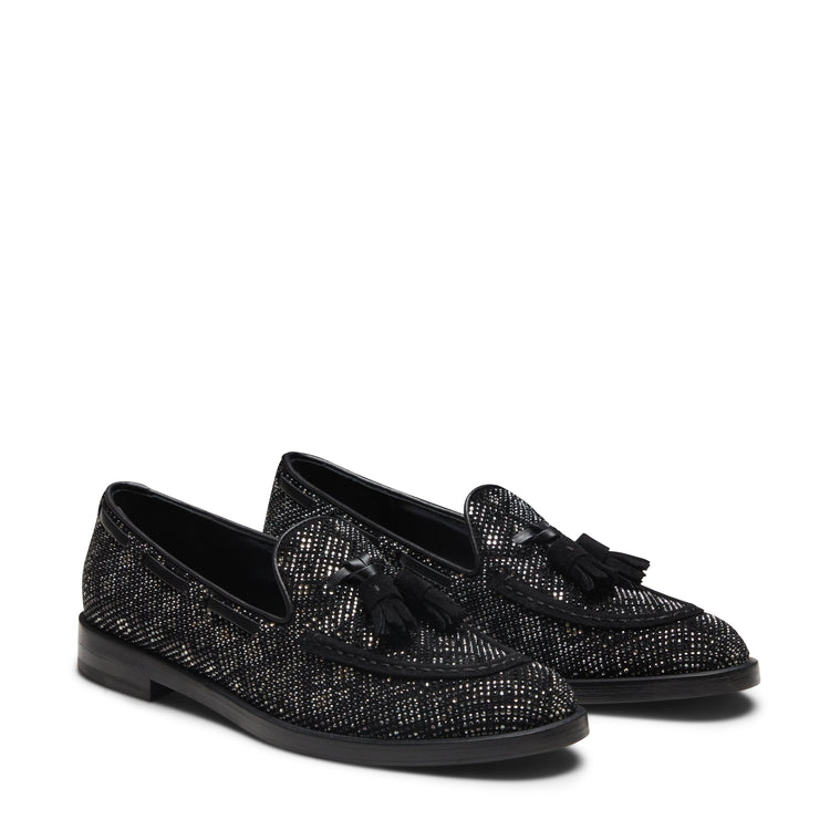 Mocassino Brera in suede e strass